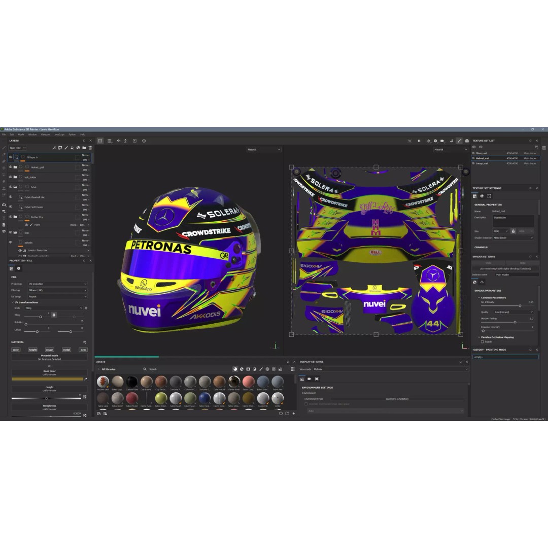 Lewis Hamilton Helmet 3D Model – High Detail Game-Ready Asset, FBX - View 16