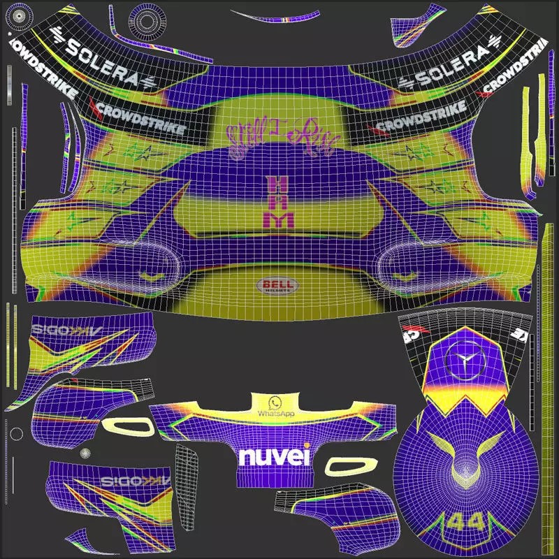 Lewis Hamilton Helmet 3D Model – High Detail Game-Ready Asset, FBX - View 18