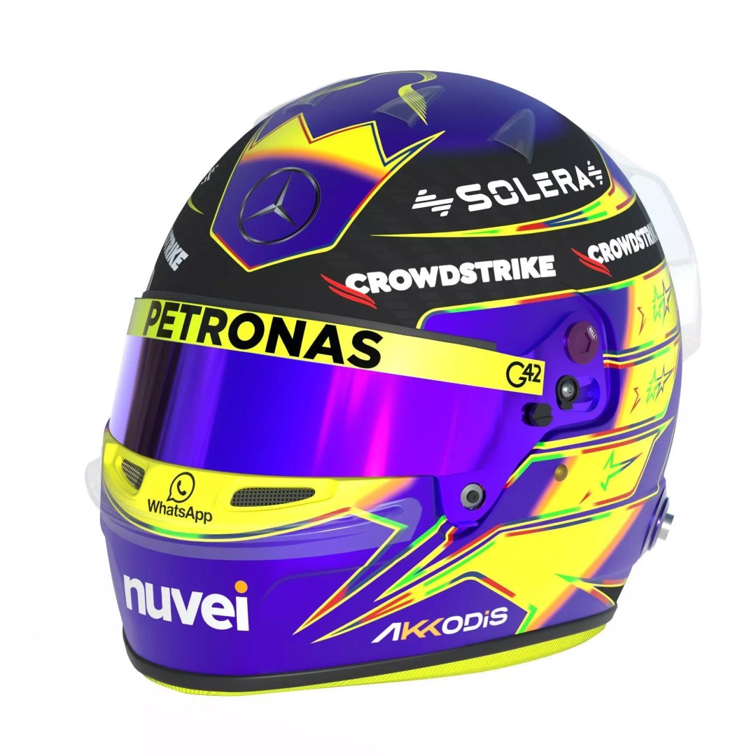 Lewis Hamilton Helmet 3D Model – High Detail Game-Ready Asset, FBX - View 4