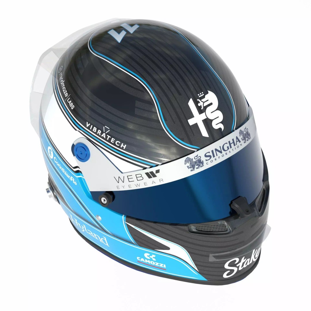 Alfa Romeo Helmets 3D Model – High Detail PBR Game Asset, FBX, OBJ - View 11