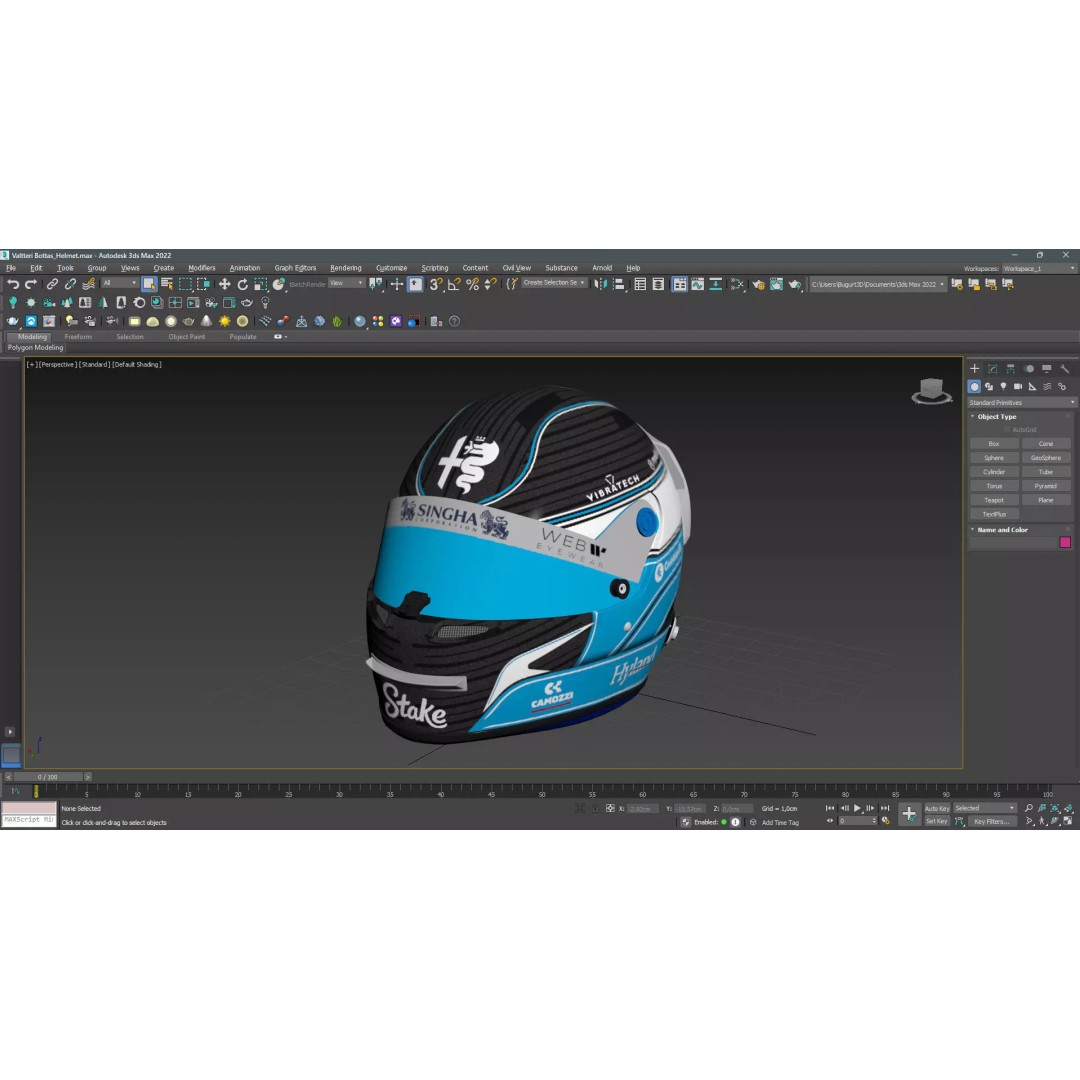 Alfa Romeo Helmets 3D Model – High Detail PBR Game Asset, FBX, OBJ - View 15