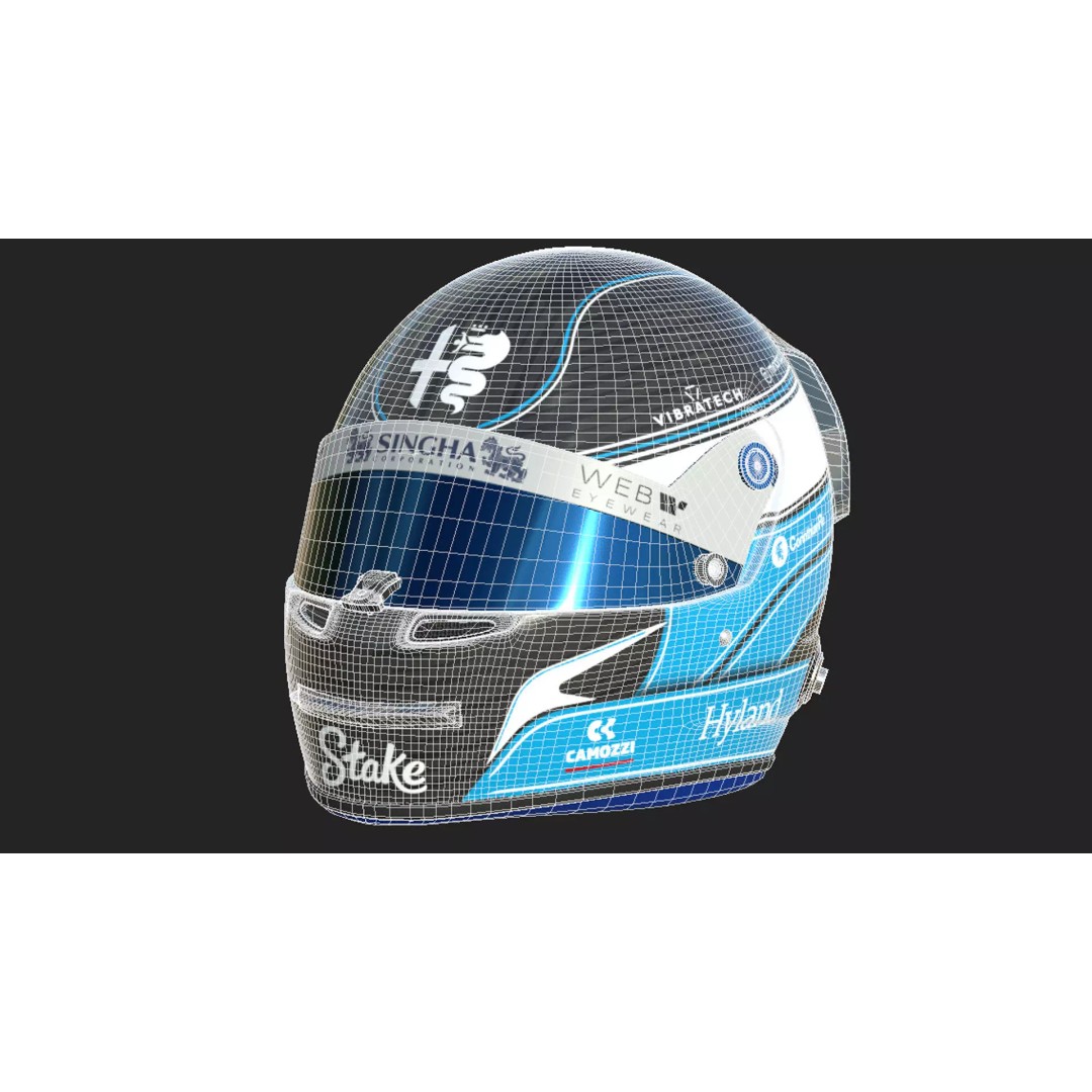 Alfa Romeo Helmets 3D Model – High Detail PBR Game Asset, FBX, OBJ - View 17