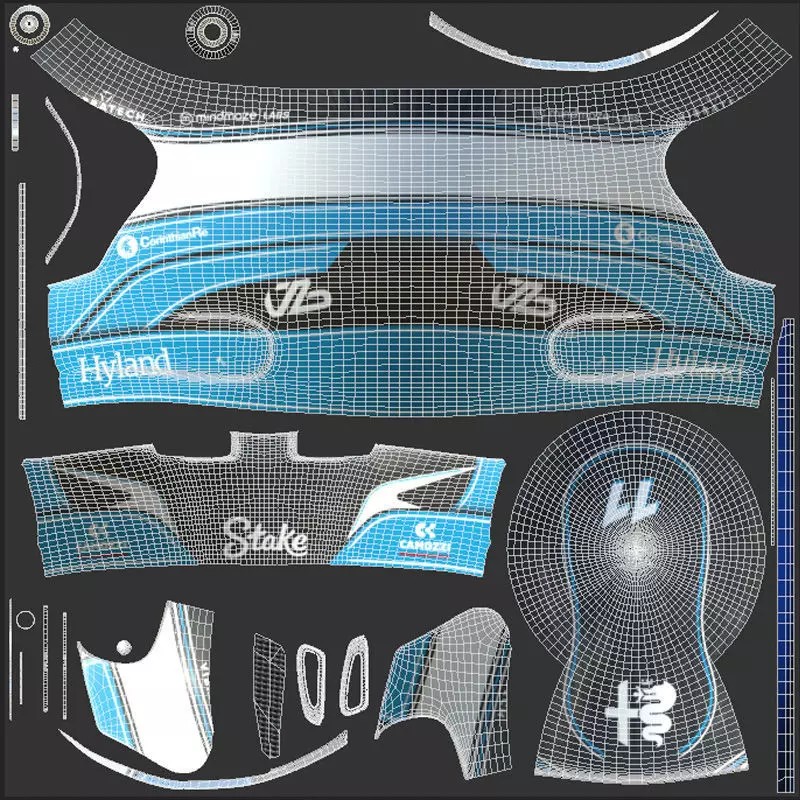 Alfa Romeo Helmets 3D Model – High Detail PBR Game Asset, FBX, OBJ - View 19