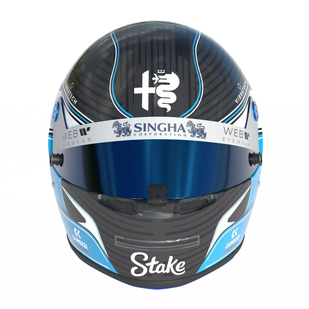 Alfa Romeo Helmets 3D Model – High Detail PBR Game Asset, FBX, OBJ - View 3