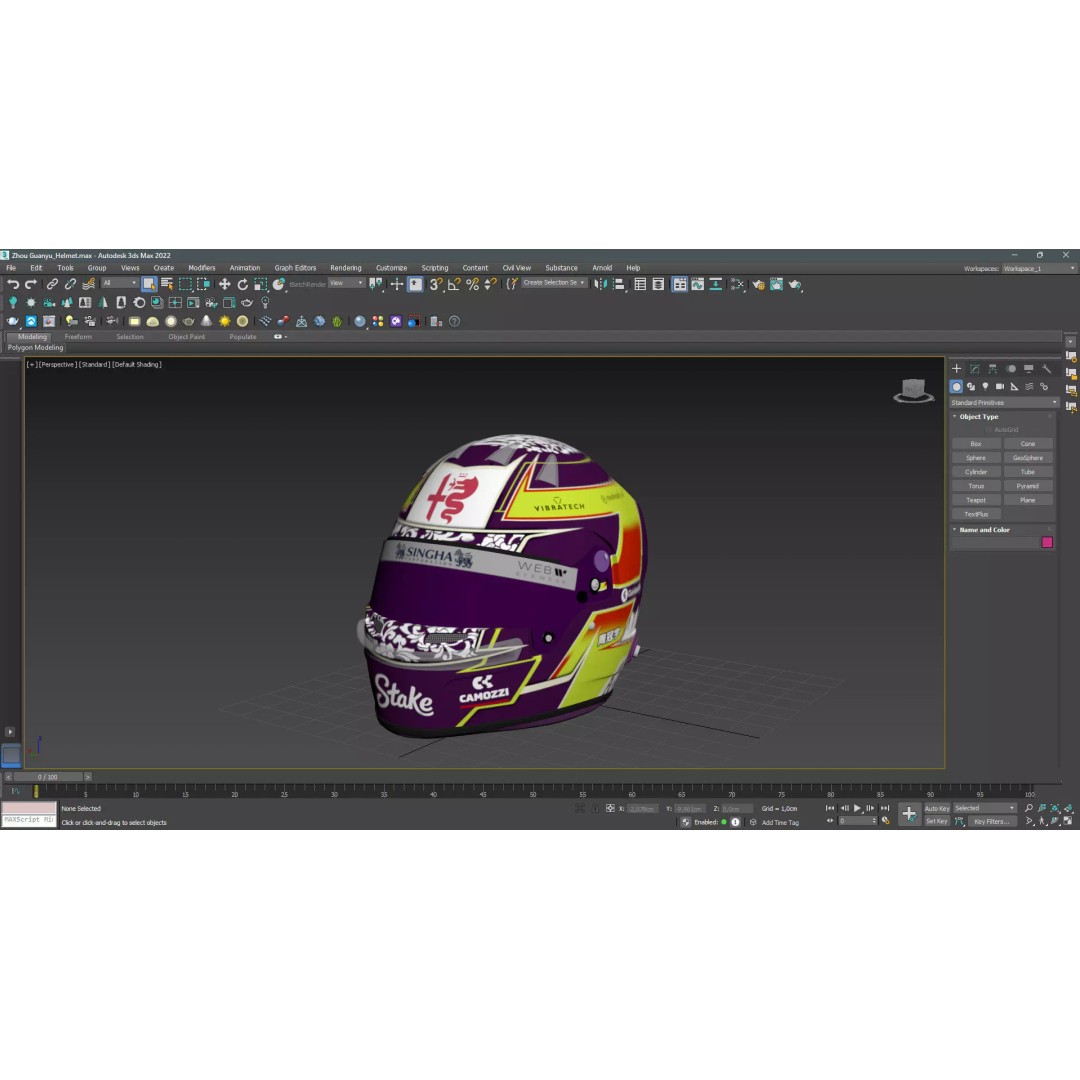 Alfa Romeo Helmets 3D Model – High Detail PBR Game Asset, FBX, OBJ - View 32