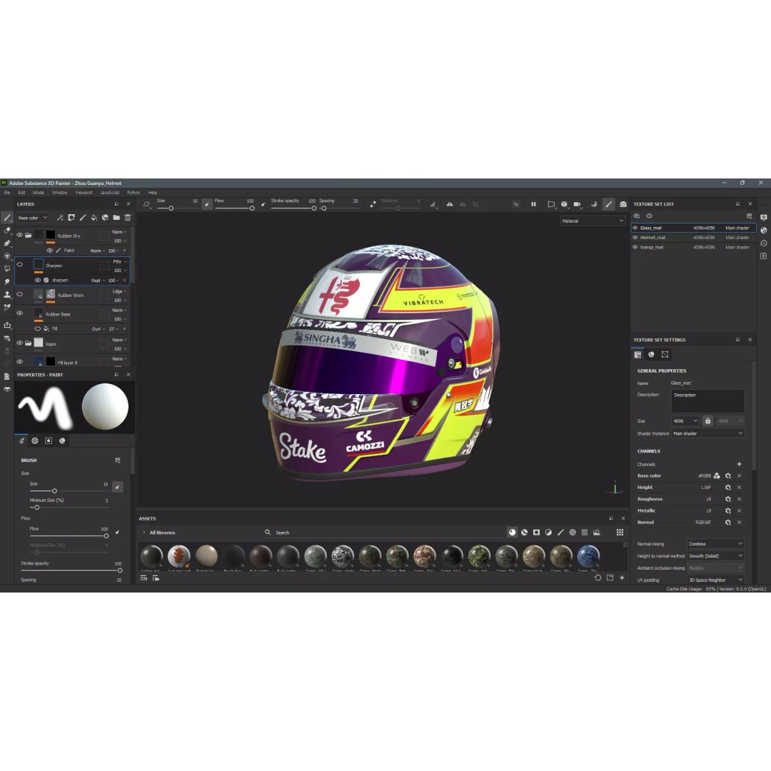 Alfa Romeo Helmets 3D Model – High Detail PBR Game Asset, FBX, OBJ - View 33