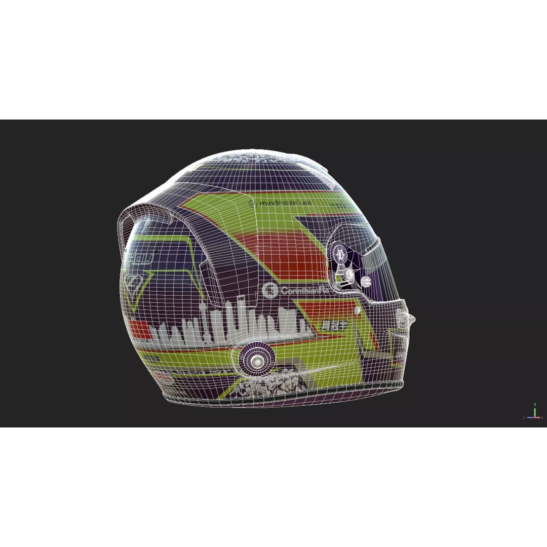 Alfa Romeo Helmets 3D Model – High Detail PBR Game Asset, FBX, OBJ - View 35