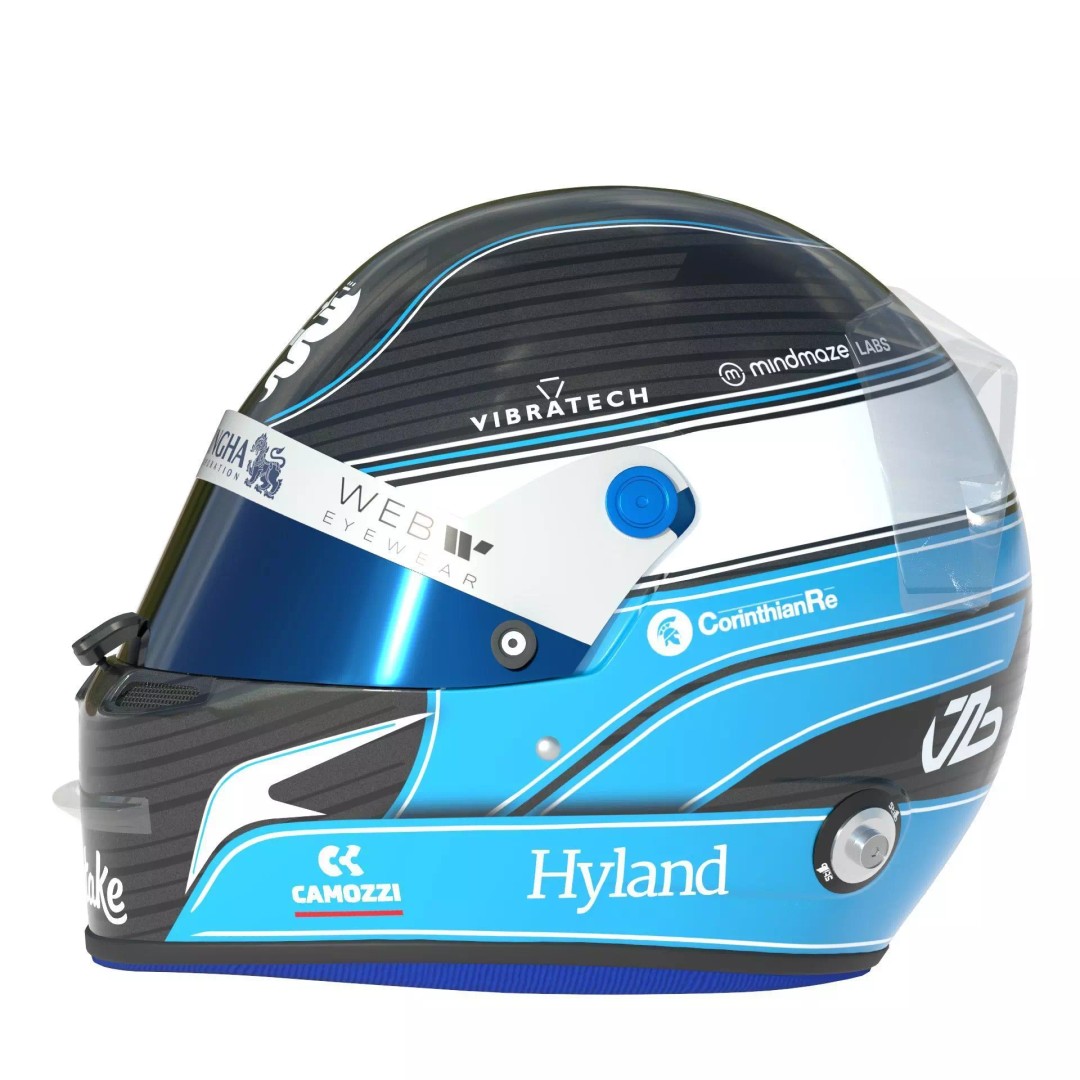 Alfa Romeo Helmets 3D Model – High Detail PBR Game Asset, FBX, OBJ - View 5