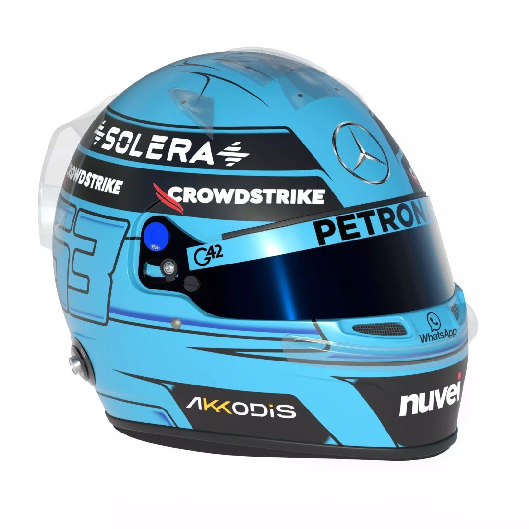 George Russell Helmet 3D Model – High Detail Racing Asset, FBX - View 10