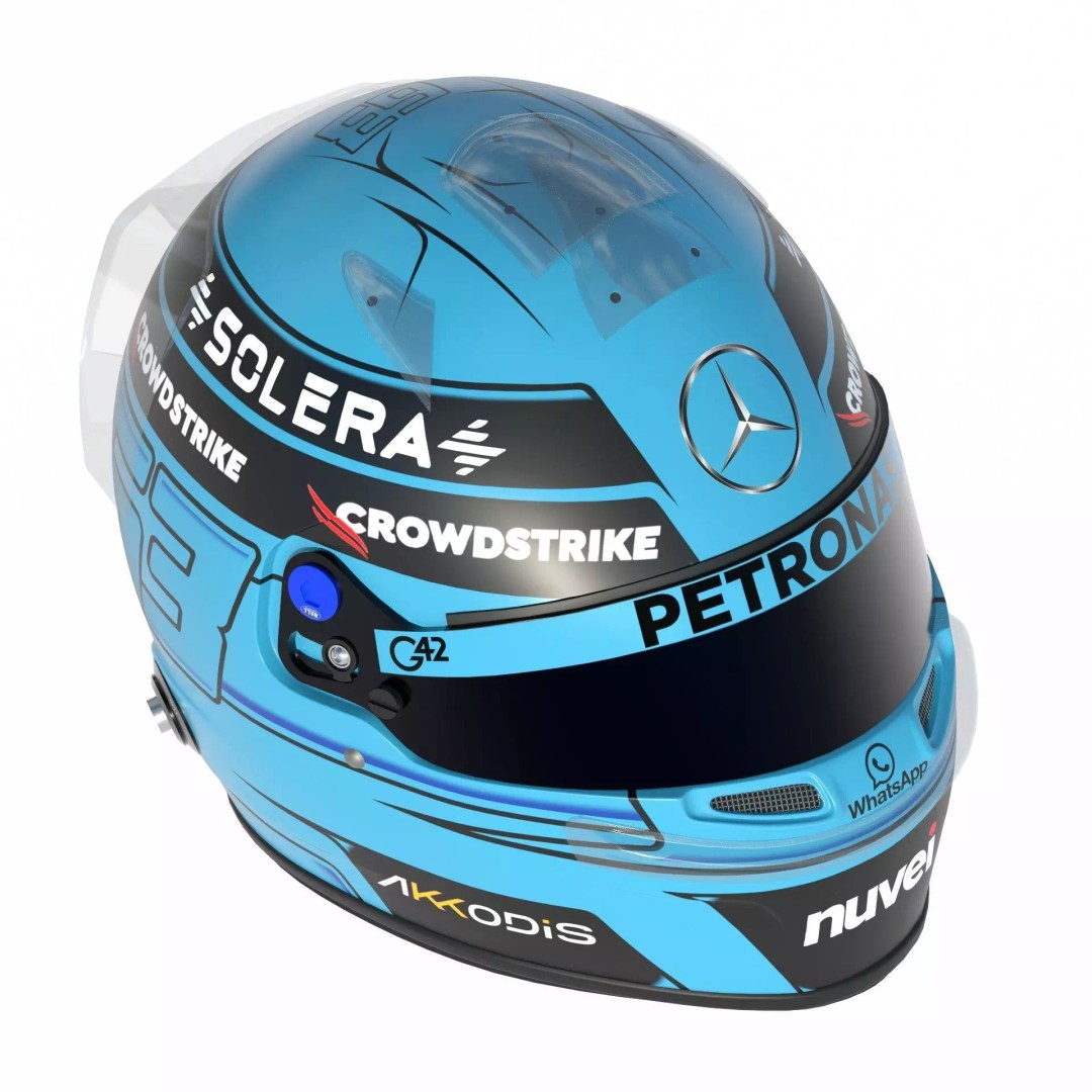 George Russell Helmet 3D Model – High Detail Racing Asset, FBX - View 11