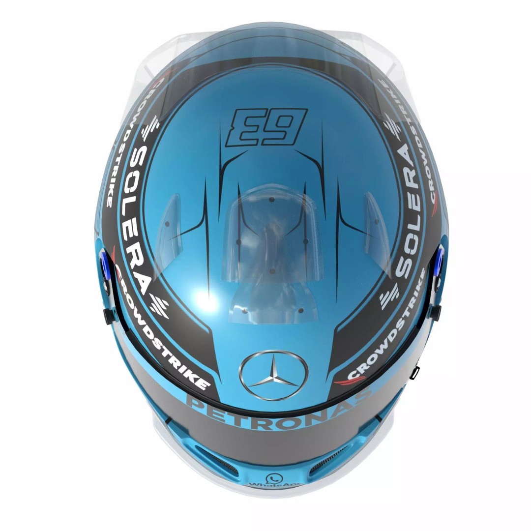George Russell Helmet 3D Model – High Detail Racing Asset, FBX - View 12