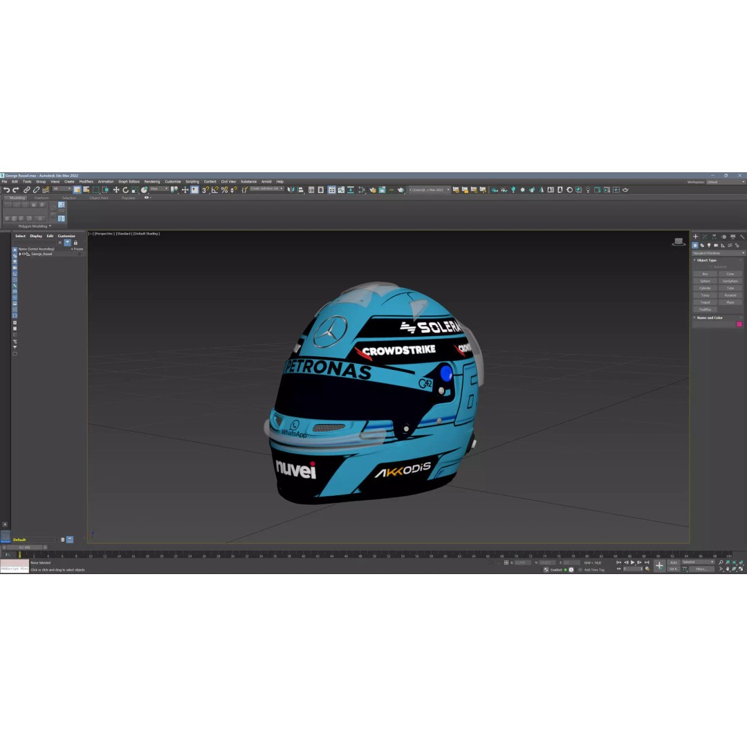 George Russell Helmet 3D Model – High Detail Racing Asset, FBX - View 15