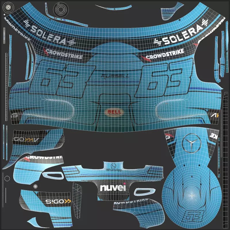 George Russell Helmet 3D Model – High Detail Racing Asset, FBX - View 18