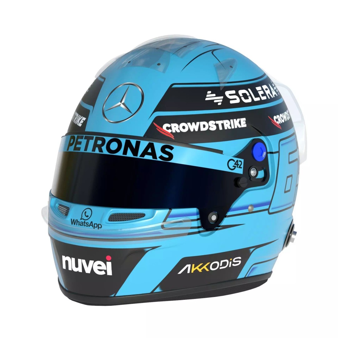 George Russell Helmet 3D Model – High Detail Racing Asset, FBX - View 4