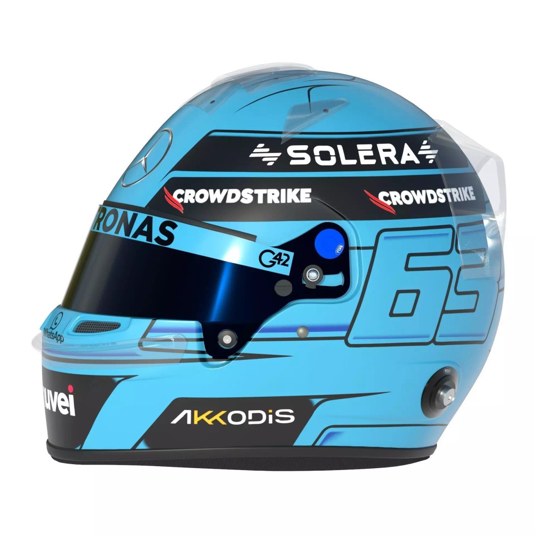 George Russell Helmet 3D Model – High Detail Racing Asset, FBX - View 5