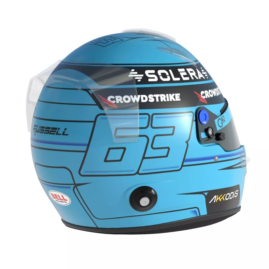 George Russell Helmet 3D Model – High Detail Racing Asset, FBX - View 8