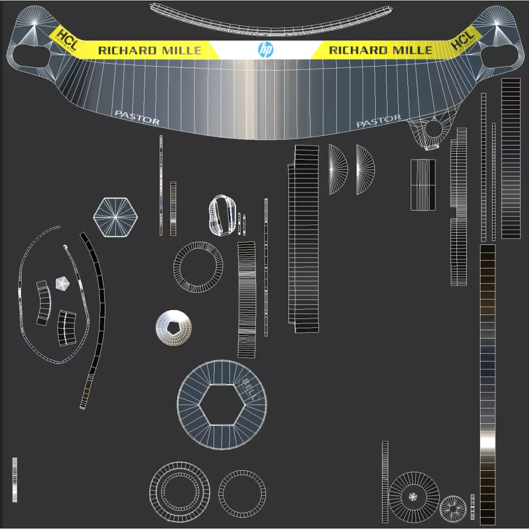 Ferrari Helmet 3D Model – High Detail PBR Asset, FBX, OBJ