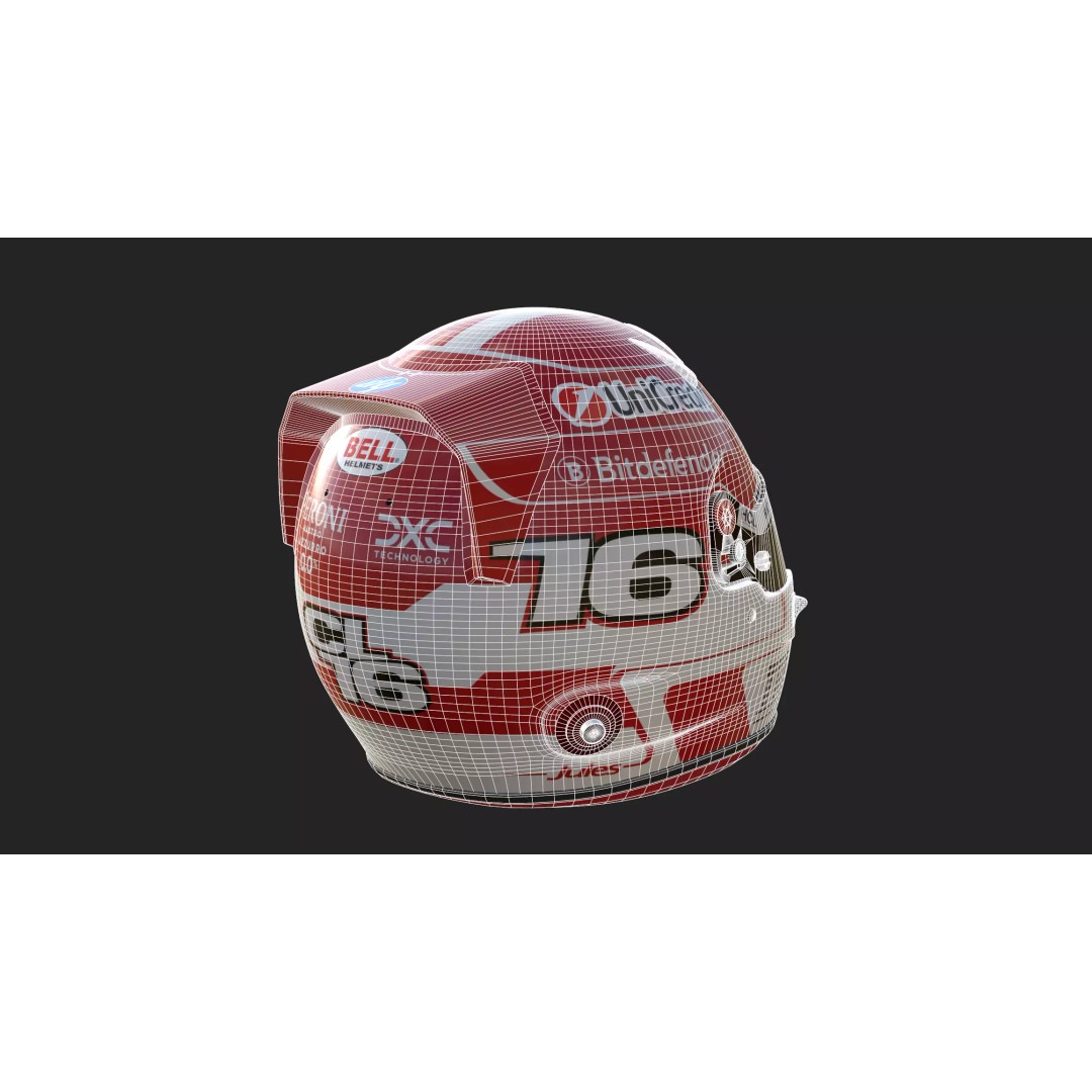 Ferrari Helmet 3D Model – High Detail PBR Asset, FBX, OBJ - View 17