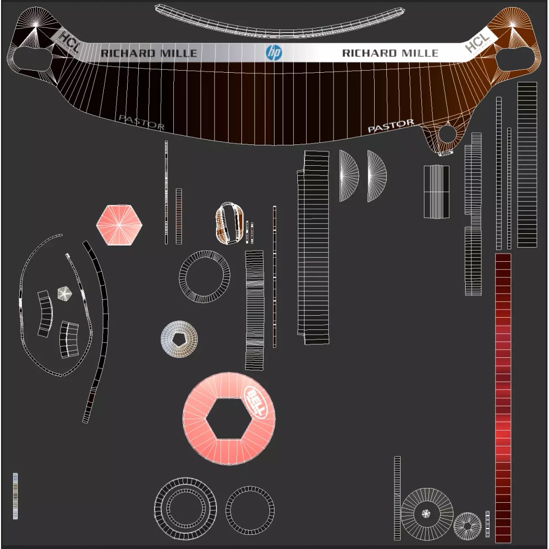 Ferrari Helmet 3D Model – High Detail PBR Asset, FBX, OBJ - View 19