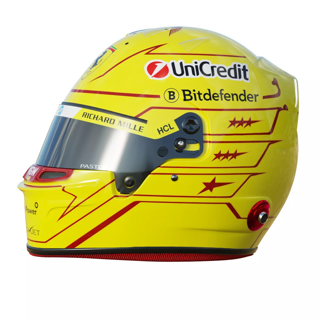 Ferrari Helmet 3D Model – High Detail PBR Asset, FBX, OBJ - View 21