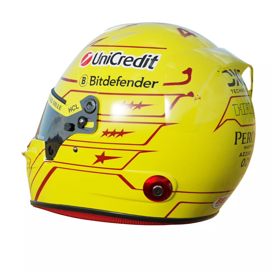 Ferrari Helmet 3D Model – High Detail PBR Asset, FBX, OBJ - View 22