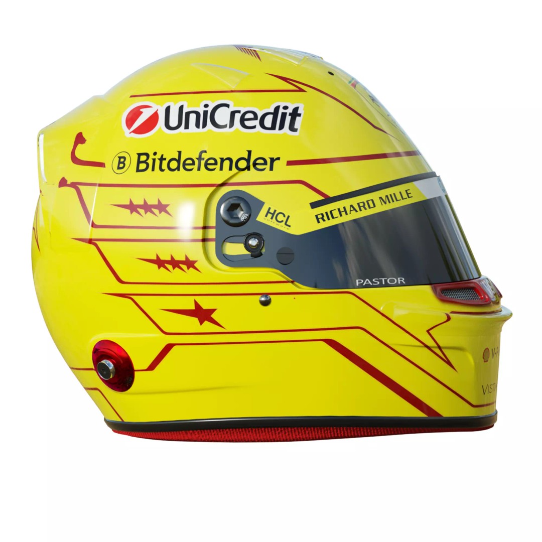 Ferrari Helmet 3D Model – High Detail PBR Asset, FBX, OBJ - View 25