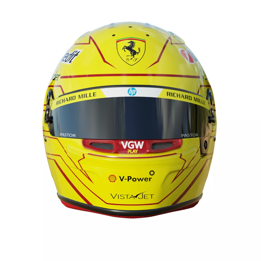 Ferrari Helmet 3D Model – High Detail PBR Asset, FBX, OBJ - View 27