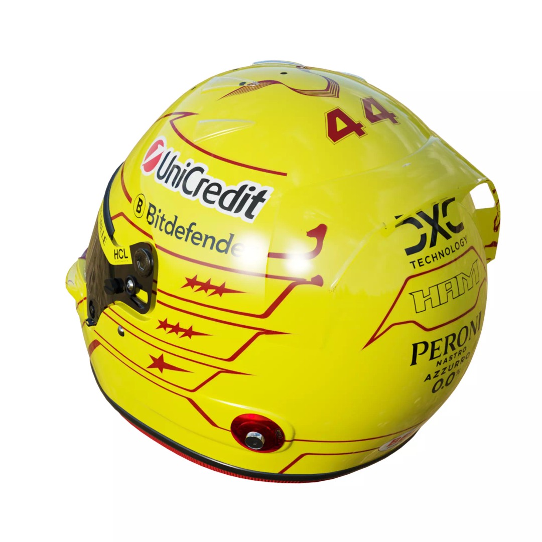 Ferrari Helmet 3D Model – High Detail PBR Asset, FBX, OBJ - View 29