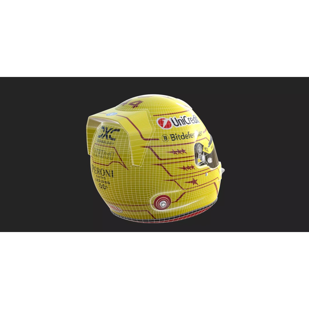 Ferrari Helmet 3D Model – High Detail PBR Asset, FBX, OBJ - View 34