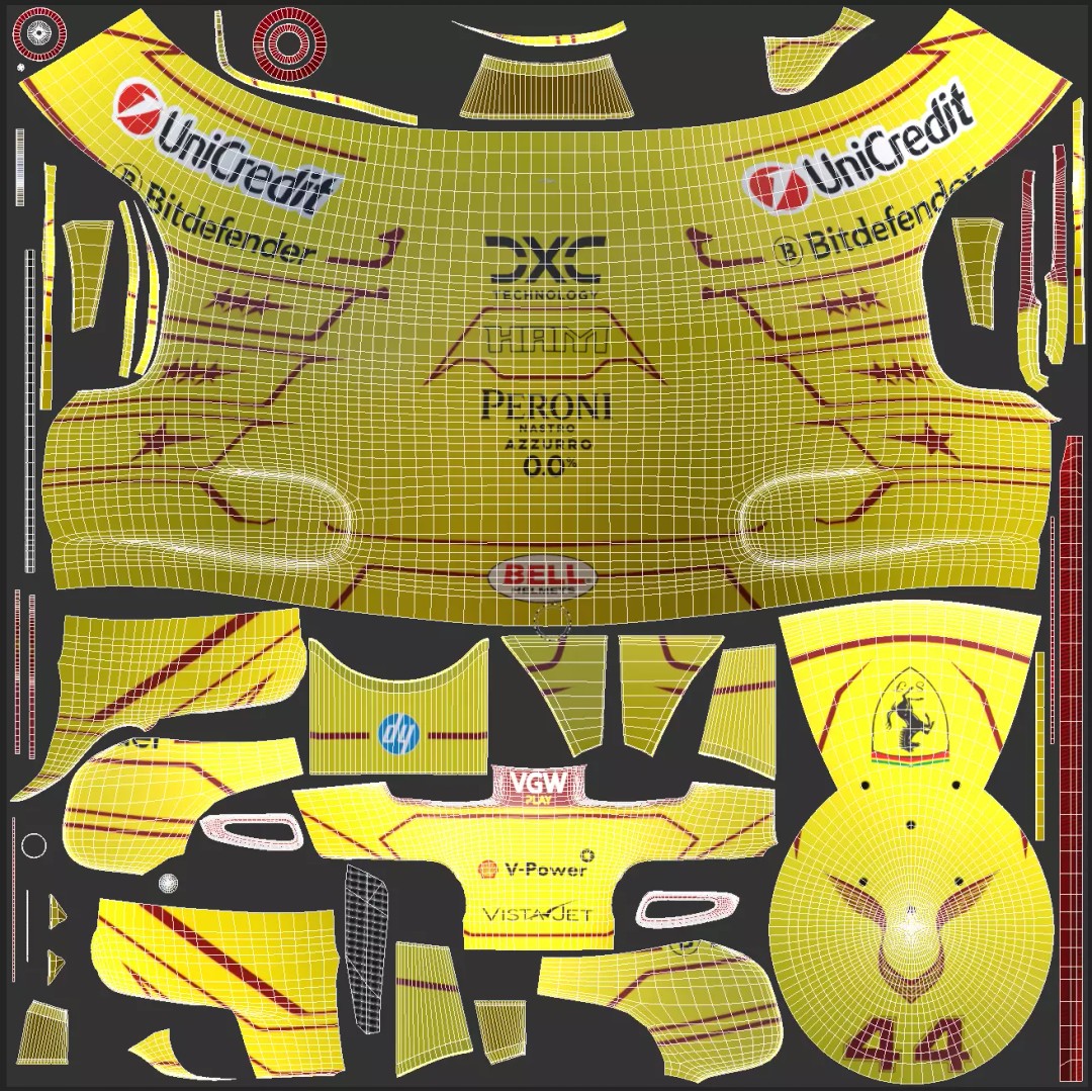 Ferrari Helmet 3D Model – High Detail PBR Asset, FBX, OBJ - View 35