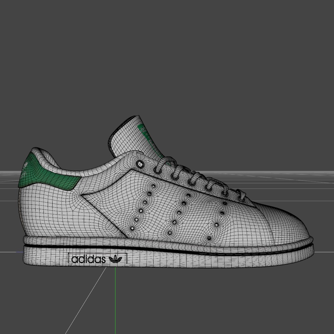 Adidas Stan Smith Sneakers 3D Model – Rigged PBR Asset, Blender, FBX, OBJ - View 13