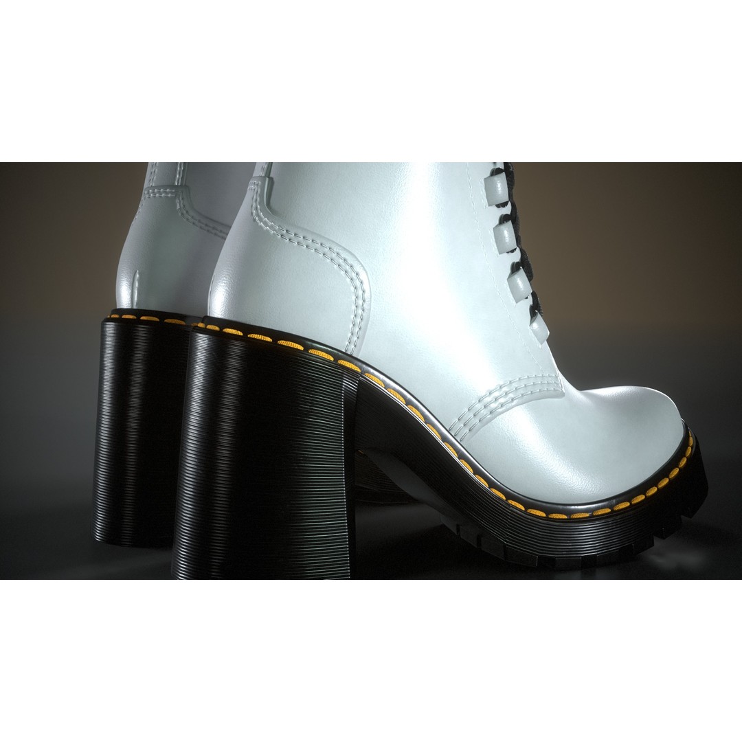 Dr Martens Chesney 3D Model – Low Poly Game-Ready Footwear, FBX/OBJ