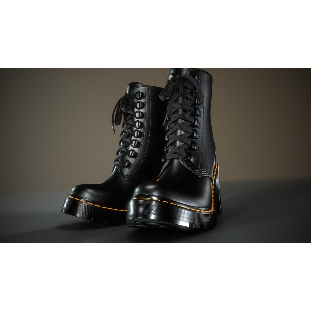 Dr Martens Chesney 3D Model – Low Poly Game-Ready Footwear, FBX/OBJ - View 11