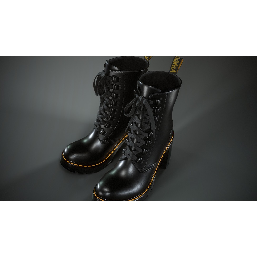 Dr Martens Chesney 3D Model – Low Poly Game-Ready Footwear, FBX/OBJ - View 12