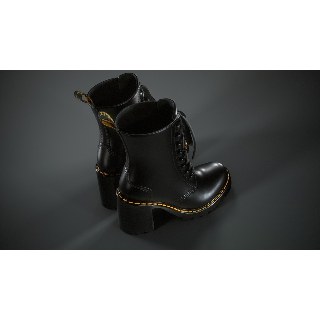 Dr Martens Chesney 3D Model – Low Poly Game-Ready Footwear, FBX/OBJ - View 14