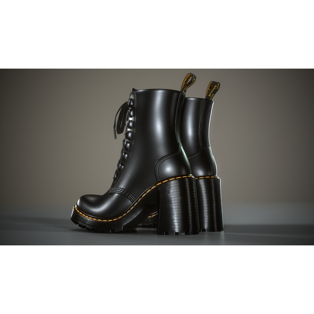 Dr Martens Chesney 3D Model – Low Poly Game-Ready Footwear, FBX/OBJ - View 15