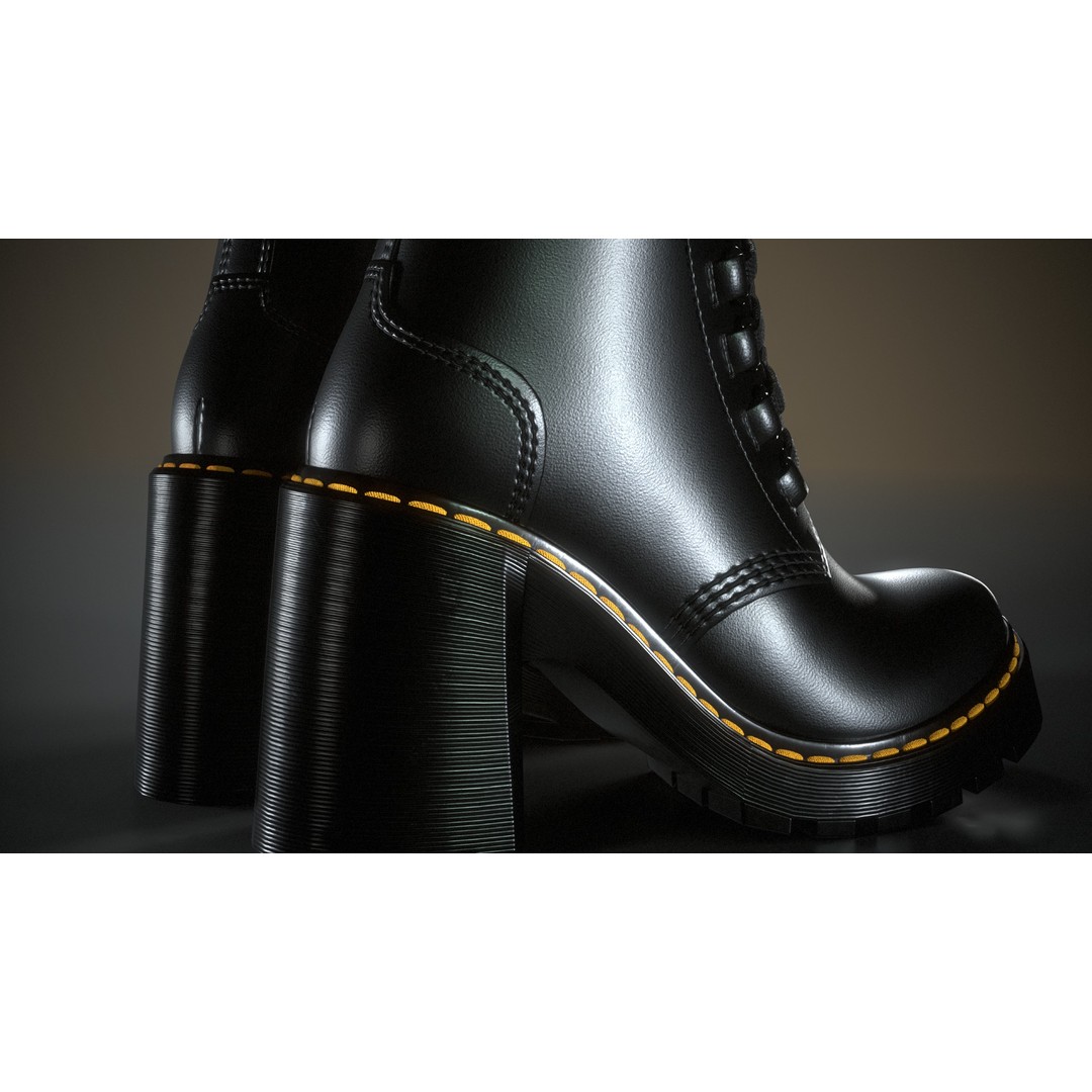 Dr Martens Chesney 3D Model – Low Poly Game-Ready Footwear, FBX/OBJ - View 17