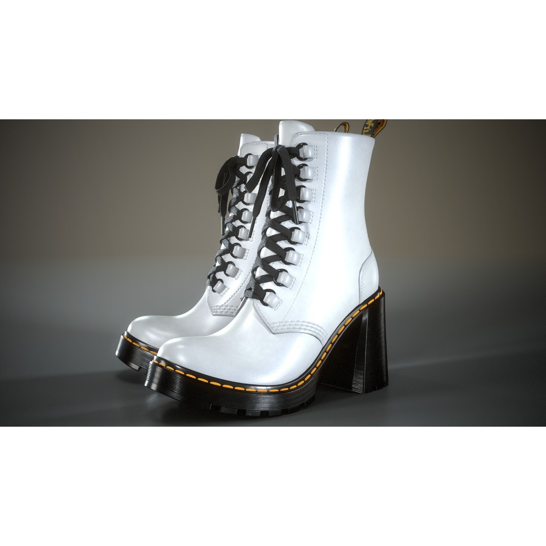 Dr Martens Chesney 3D Model – Low Poly Game-Ready Footwear, FBX/OBJ - View 18