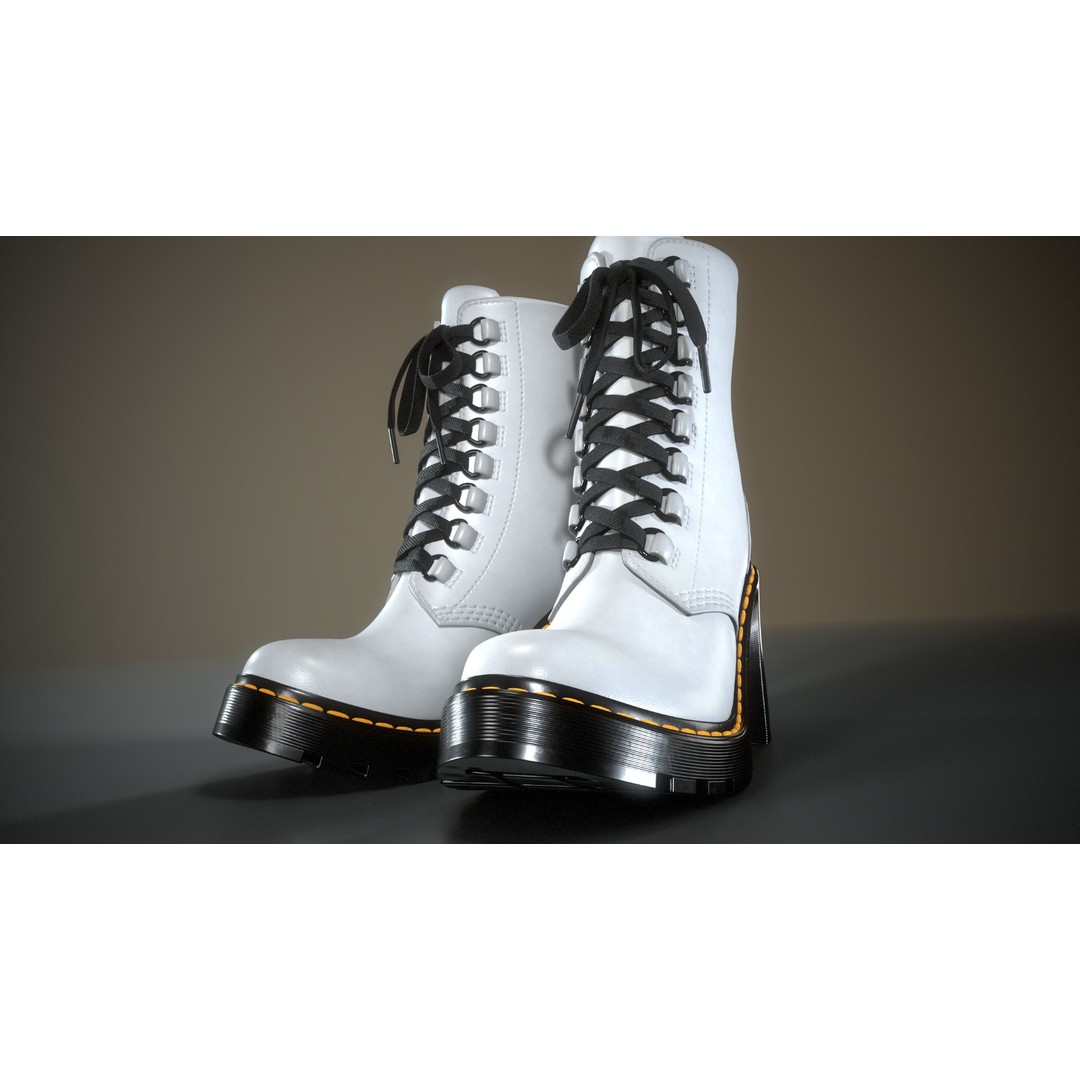Dr Martens Chesney 3D Model – Low Poly Game-Ready Footwear, FBX/OBJ - View 19