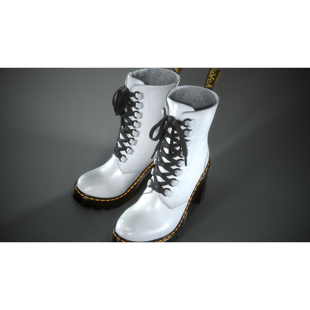 Dr Martens Chesney 3D Model – Low Poly Game-Ready Footwear, FBX/OBJ - View 20