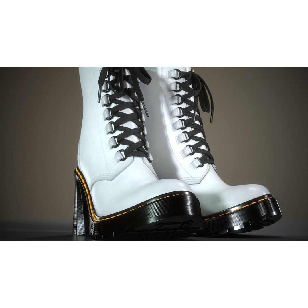 Dr Martens Chesney 3D Model – Low Poly Game-Ready Footwear, FBX/OBJ - View 24
