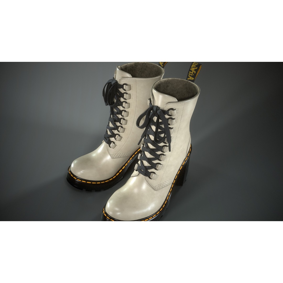 Dr Martens Chesney 3D Model – Low Poly Game-Ready Footwear, FBX/OBJ - View 4