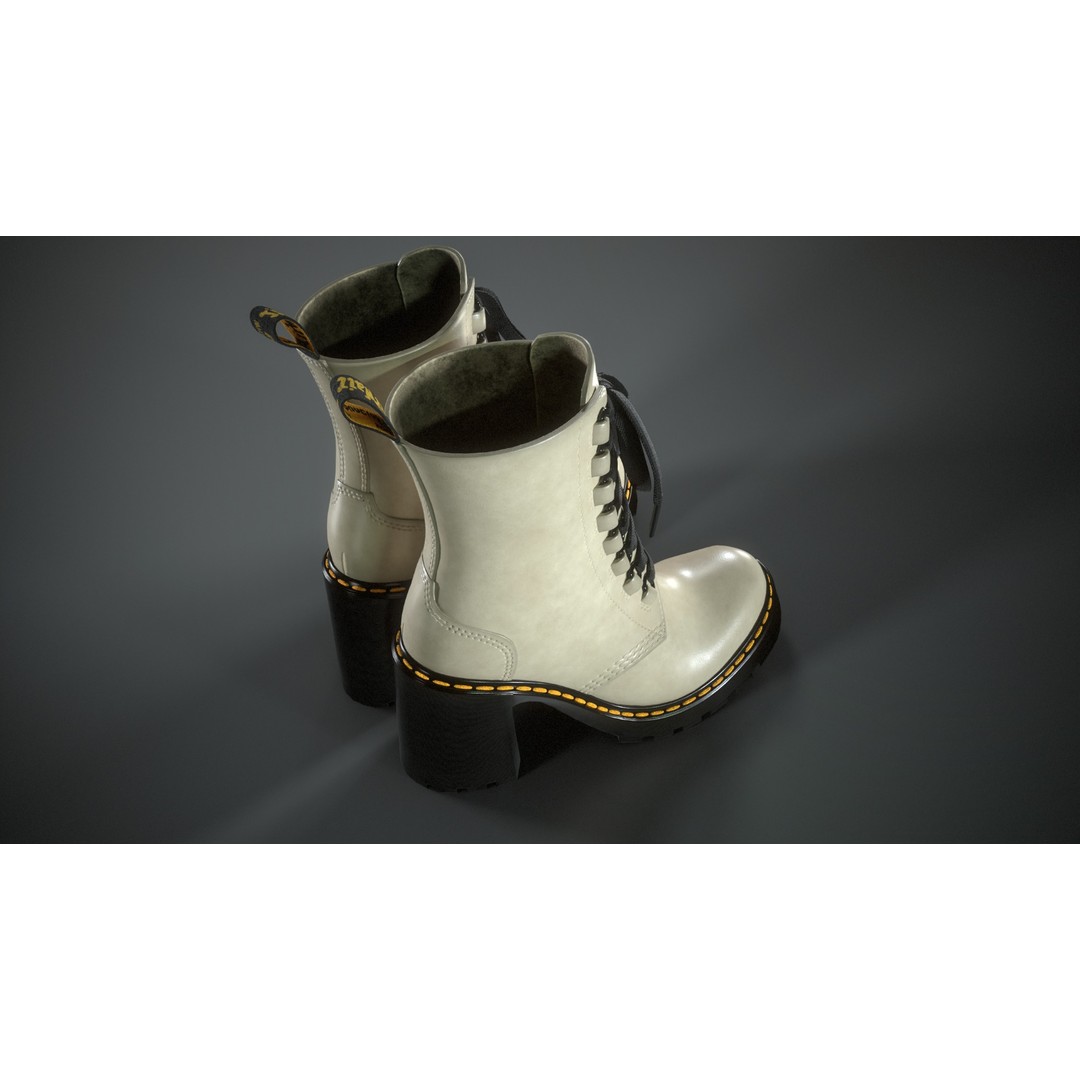 Dr Martens Chesney 3D Model – Low Poly Game-Ready Footwear, FBX/OBJ - View 6