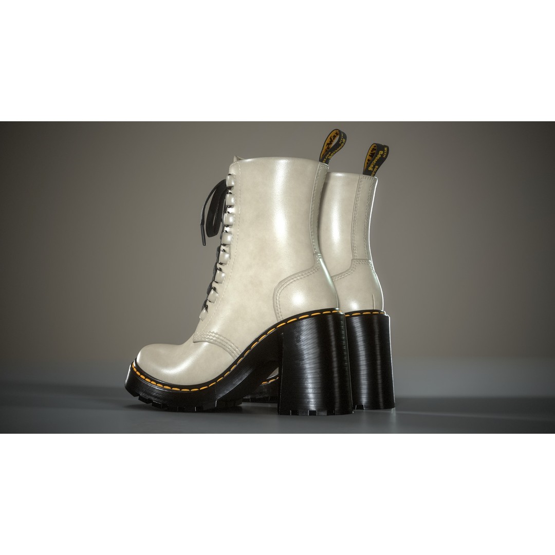 Dr Martens Chesney 3D Model – Low Poly Game-Ready Footwear, FBX/OBJ - View 7