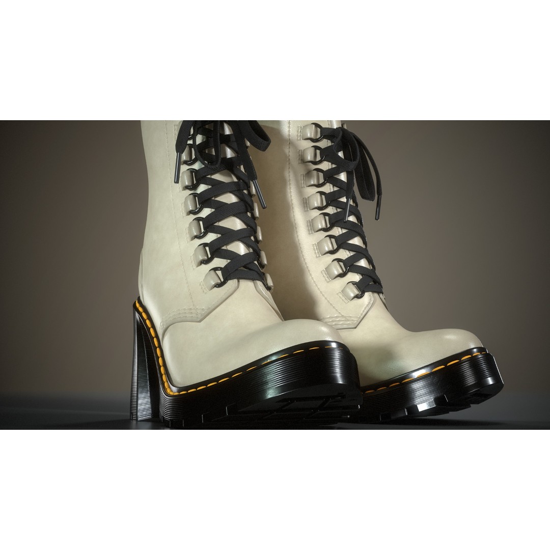 Dr Martens Chesney 3D Model – Low Poly Game-Ready Footwear, FBX/OBJ - View 8