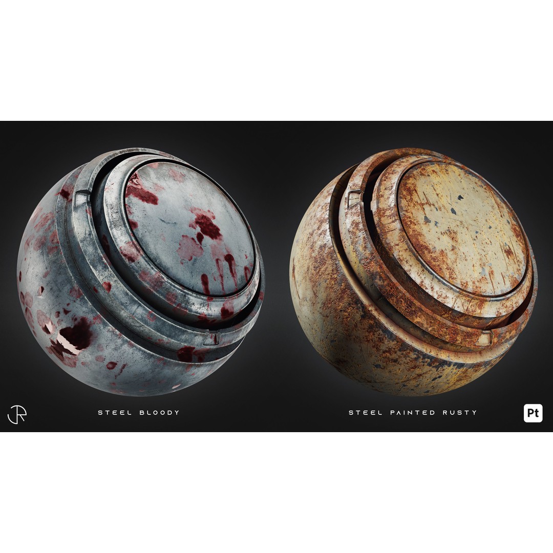 Post Apocalyptic Smart Materials 3D Model – Customizable Textures, PBR - View 15