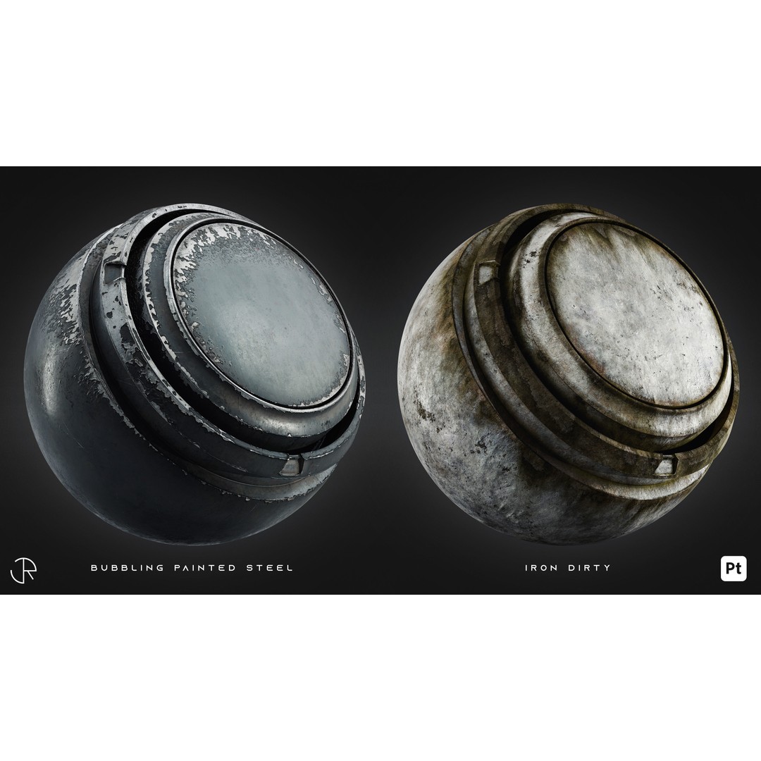 Post Apocalyptic Smart Materials 3D Model – Customizable Textures, PBR - View 4