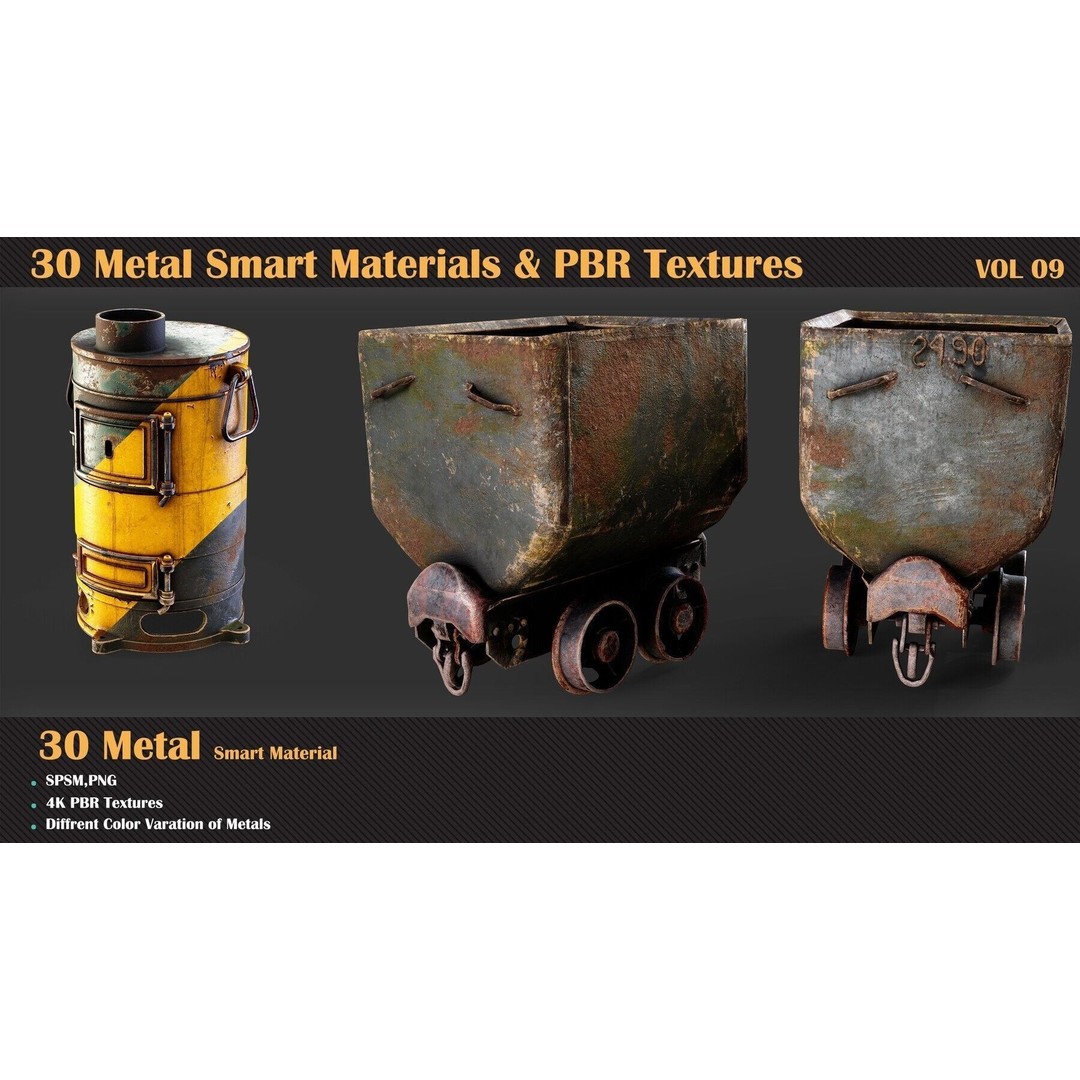 280 Smart Materials Bundle 3D Model – PBR Textures for Substance Painter