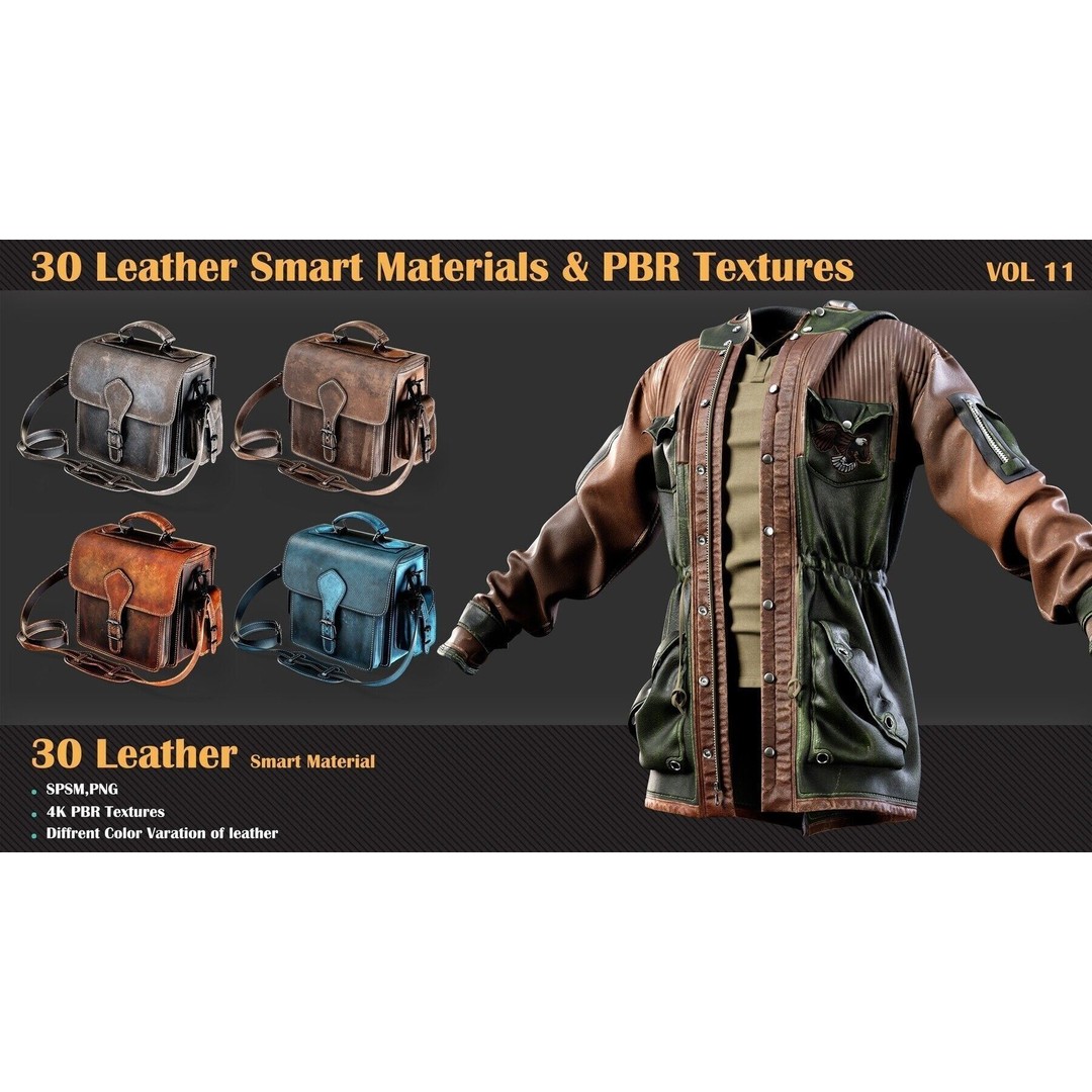 280 Smart Materials Bundle 3D Model – PBR Textures for Substance Painter - View 4