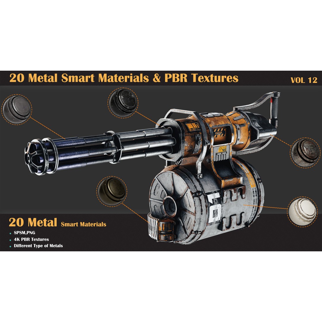 280 Smart Materials Bundle 3D Model – PBR Textures for Substance Painter - View 5